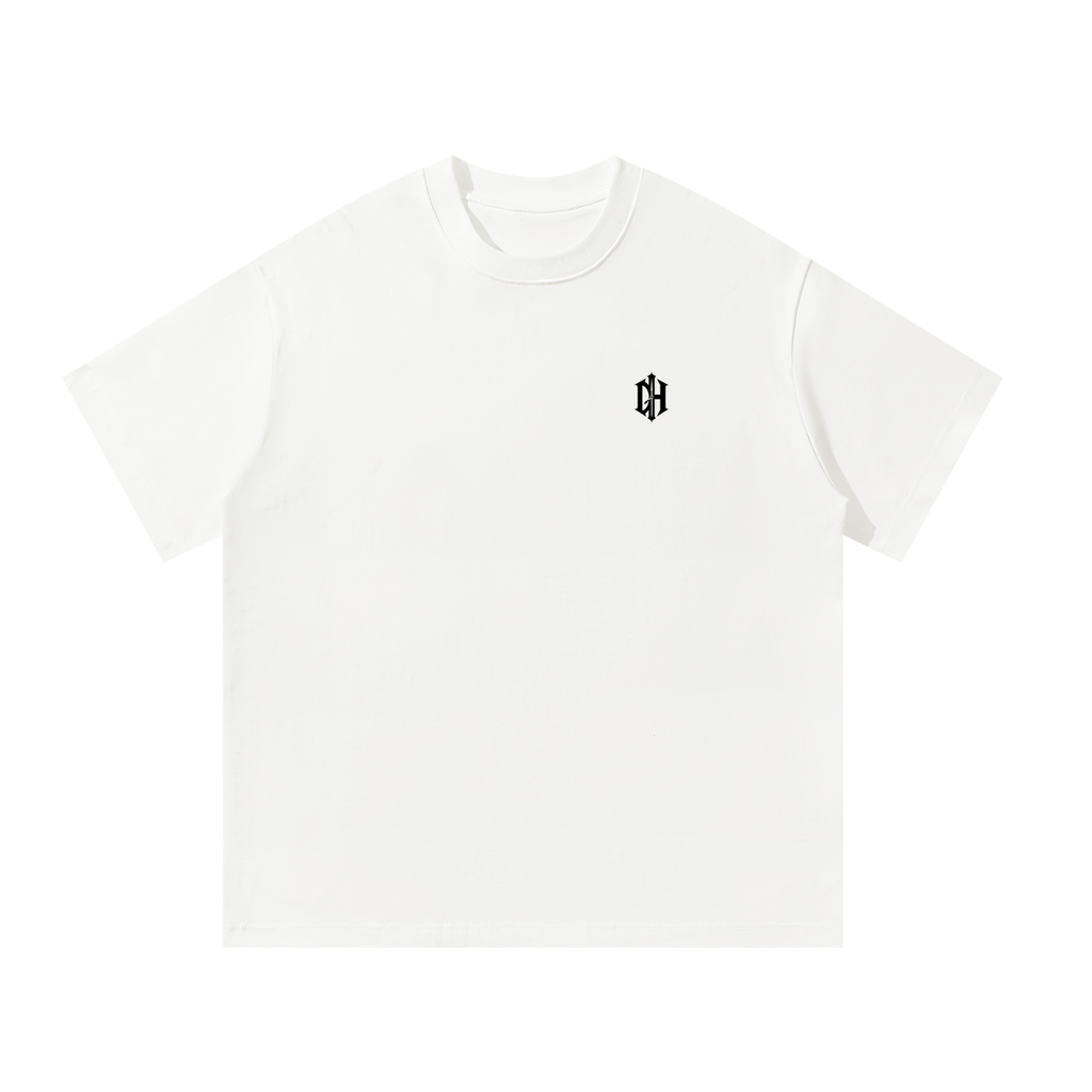 New York Hours Tee, white t-shirt, plain side with small chest logo